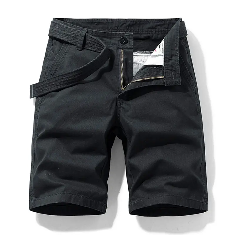 Men Casual Cargo Shorts Fashion Cotton 100% Tactical Shorts Pants Men Outdoor Breathable Joggers Shorts Men Summer Casual Solid