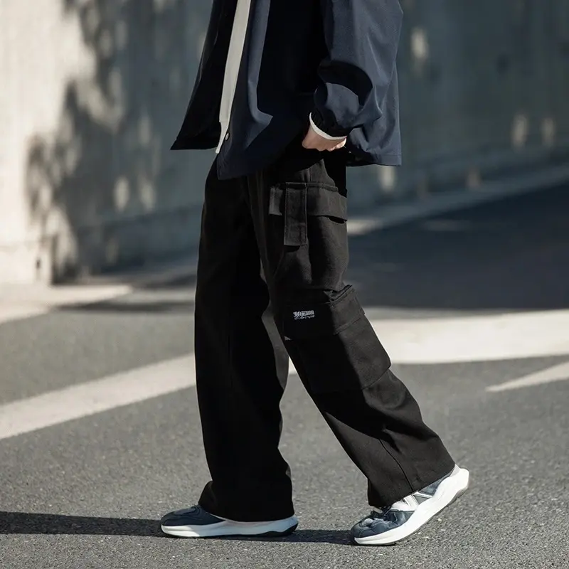 Men Cargo Pants Multi-Pockets Tool Pants Harajuku Mens Vintage Loose Wide Leg Pants Streetwear Casual Hip-Hop Trousers 2025