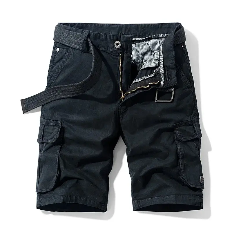 Men Casual Shorts Mens Military Cargo Pocket Pants Cotton Male Tactical Shorts No Belt Plus Size 2025 Summer Fashion Cargo Short