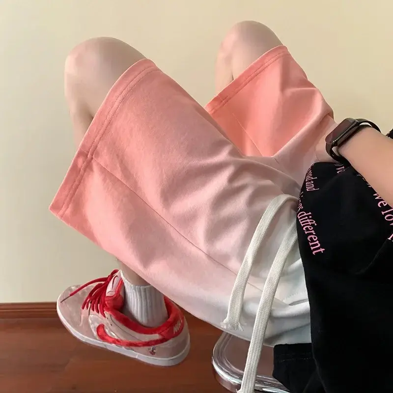 Men's Sweatpants Summer New Cotton Ice Silk Short Pants Loose Casual Beach Five-Point Basketball Leisure Comfortable Shorts
