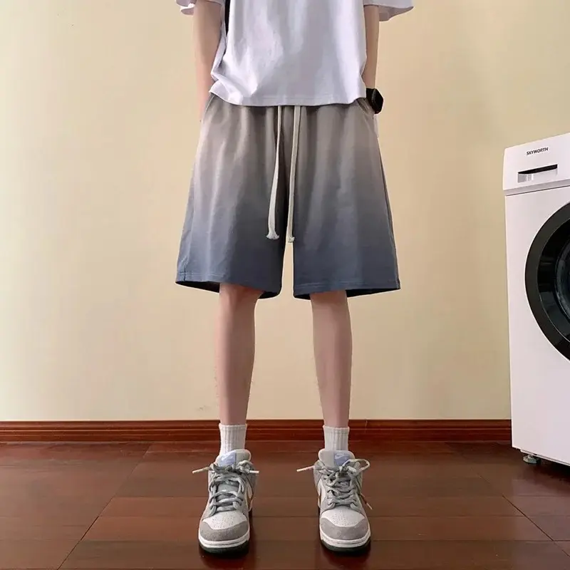 Men's Sweatpants Summer New Cotton Ice Silk Short Pants Loose Casual Beach Five-Point Basketball Leisure Comfortable Shorts
