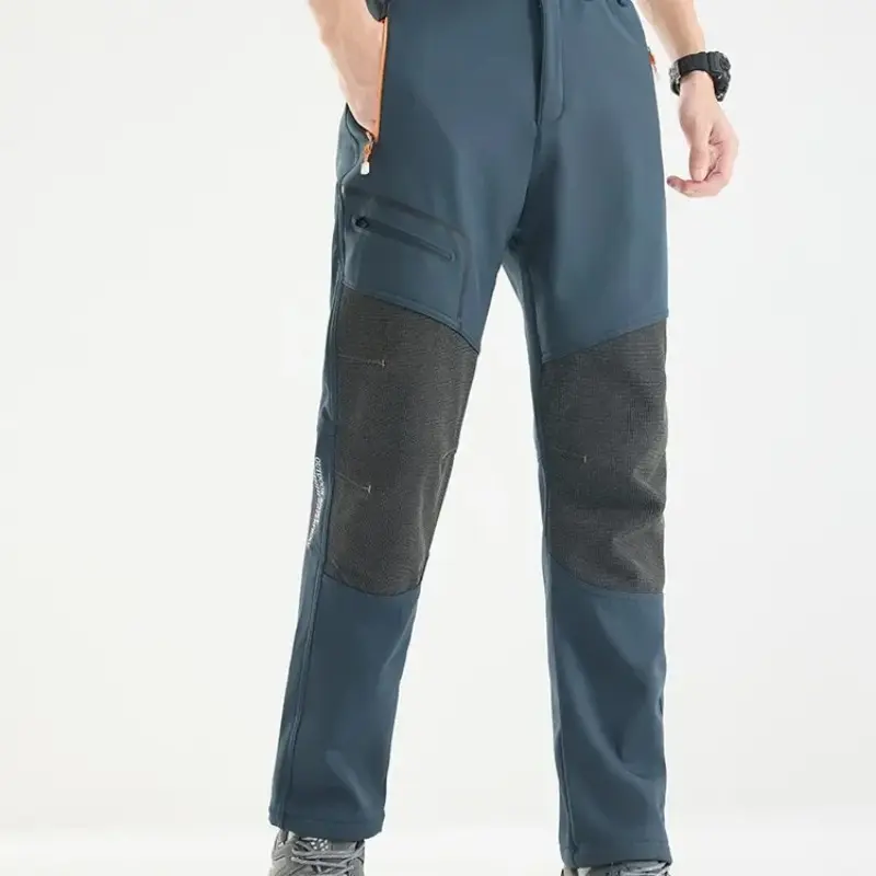 Men Pants Winter Waterproof Windproof Outdoor Soft Shell Rain Trousers Trekking Camping Ski Pants Thick Warm Fleece Hiking