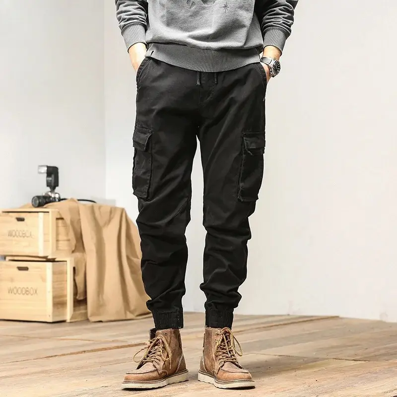 Men Sweatpants New Autumn Relaxed Fit Outdoor Casual Trousers Apparel Minimalist Versatile Wear Resistant Vintage Trousers 2025
