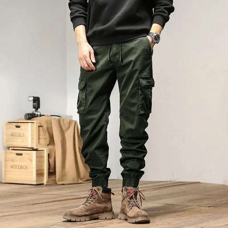 Men Sweatpants New Autumn Relaxed Fit Outdoor Casual Trousers Apparel Minimalist Versatile Wear Resistant Vintage Trousers 2025
