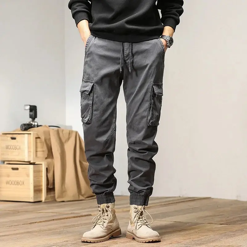 Men Sweatpants New Autumn Relaxed Fit Outdoor Casual Trousers Apparel Minimalist Versatile Wear Resistant Vintage Trousers 2025