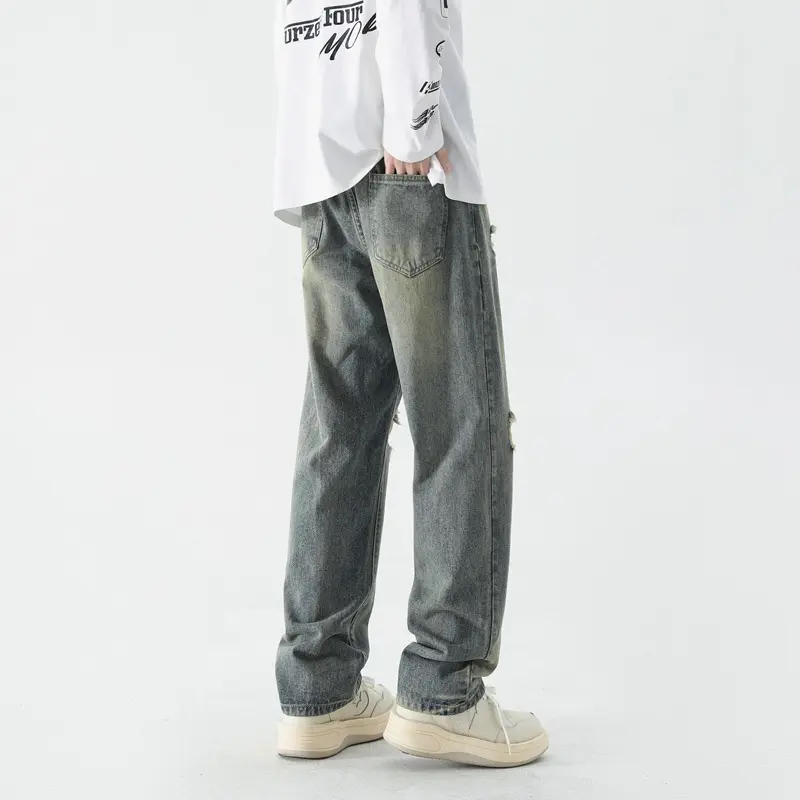Four Seasons Regular Loose Straight Pipe Boys American Fashion Cargo Casual Pants Adult Gentleman Comfort Loose Senior High-end