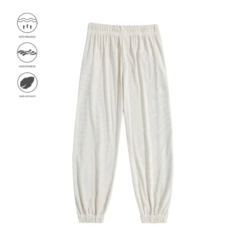 Men Patchwork Cuffed Pants Spring Autumn Trendy Korean Style Versatile Comfortable Sports Trousers for Teens Casual Loose Velvet