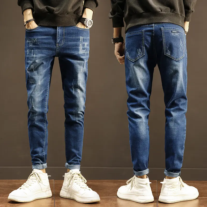 Mens Jeans Slim Casual Street Classic Skinny Pencil Jeans Stretch Style Comfortable Casual Fashion Versatile Baggy Jeans Men Y2k
