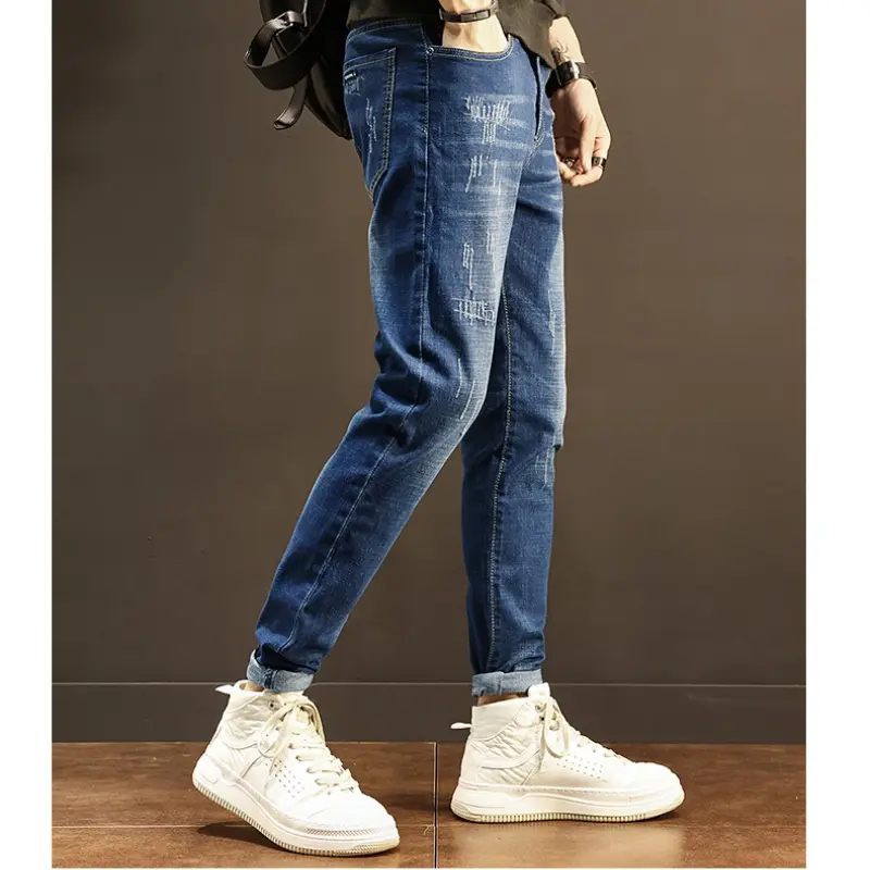 Mens Jeans Slim Casual Street Classic Skinny Pencil Jeans Stretch Style Comfortable Casual Fashion Versatile Baggy Jeans Men Y2k