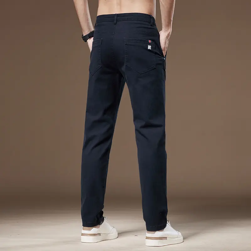 Men's Pants 98% Cotton Thick Business Casual Korean Grey Cargo Trousers Male Large Size 38 Brand Clothing Pant Streetwear Men