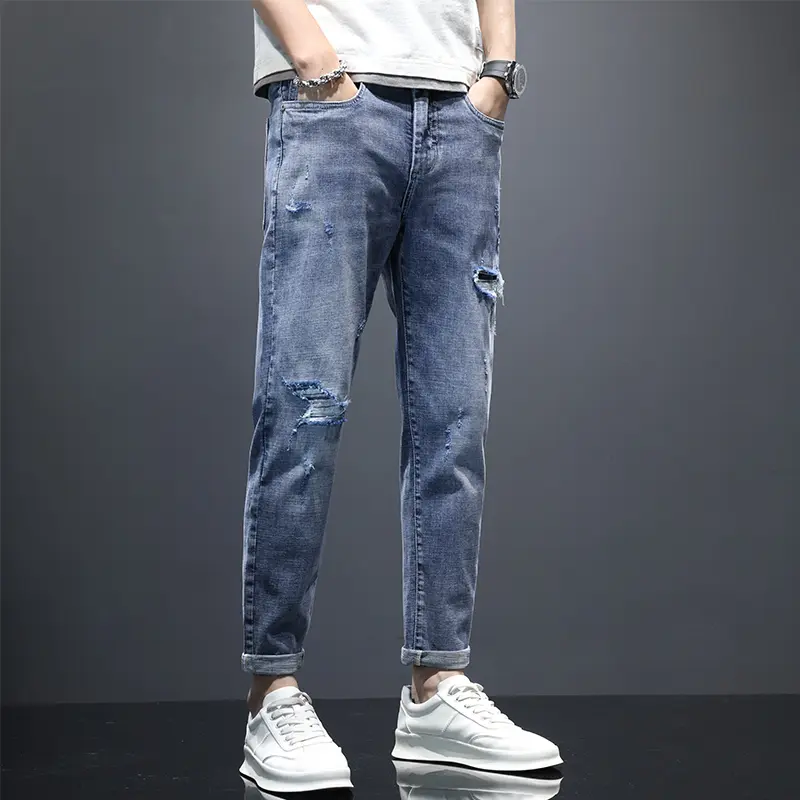 Fashion 2025 Spring Autumn New Arrival Men's Loose Straight Wide Leg Jeans Regular Pencil Pants Harajuku Denim Trousers for Men