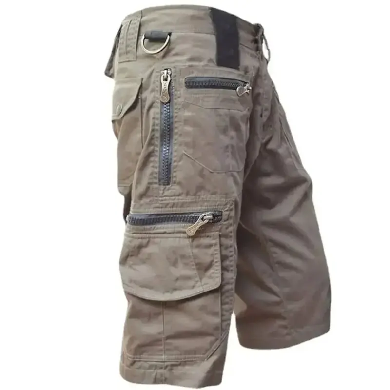 Men Shorts Men's  Shorts Jogging Shorts Solid Color Multi-Pocket Summer Casual Straight Cargo Shorts Work Short Pants