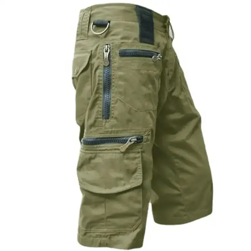Men Shorts Men's  Shorts Jogging Shorts Solid Color Multi-Pocket Summer Casual Straight Cargo Shorts Work Short Pants