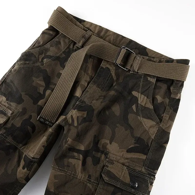 Mens Cargo Pants Camo Pants Cotton Casual Work Hiking Pants with Pockets Wild Hiking Pants Men Clothing Military Latex Pants Men