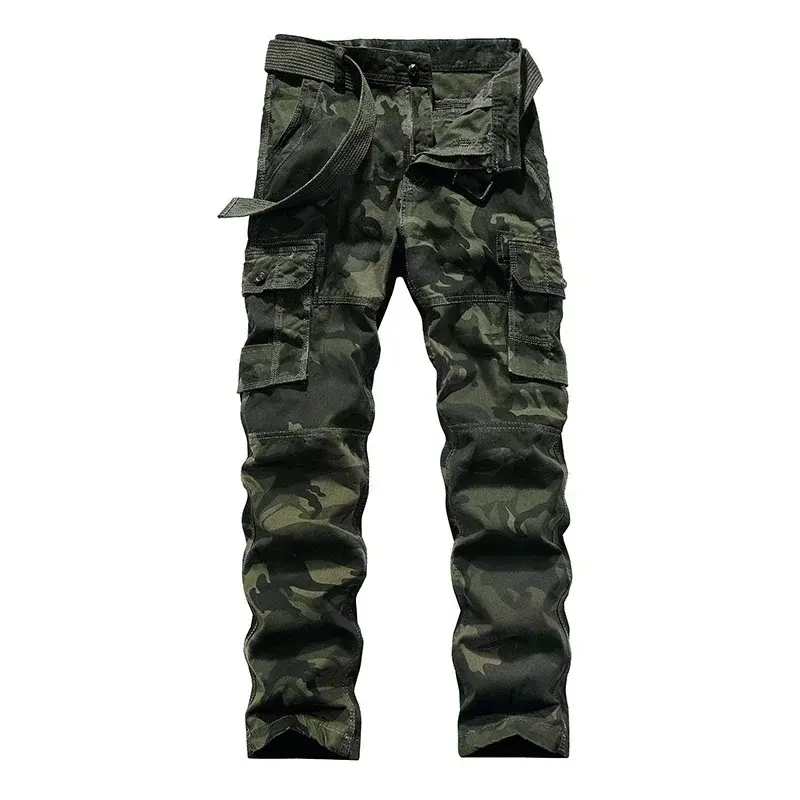 Mens Cargo Pants Camo Pants Cotton Casual Work Hiking Pants with Pockets Wild Hiking Pants Men Clothing Military Latex Pants Men