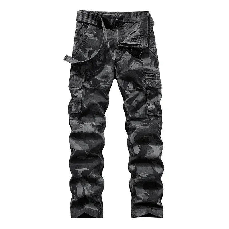 Mens Cargo Pants Camo Pants Cotton Casual Work Hiking Pants with Pockets Wild Hiking Pants Men Clothing Military Latex Pants Men
