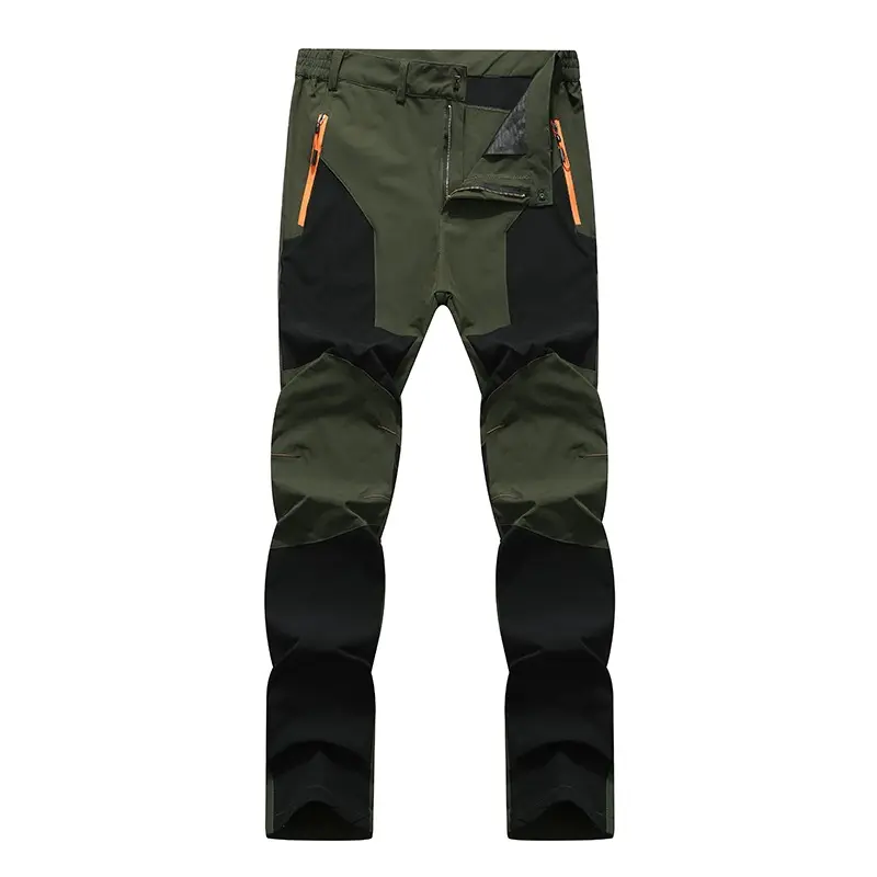 Mens Hiking Pants Trekking Camping Ski Pants Waterproof Windproof Outdoor Soft Shell Rain Trousers Thin Quick Dry Men Breathable