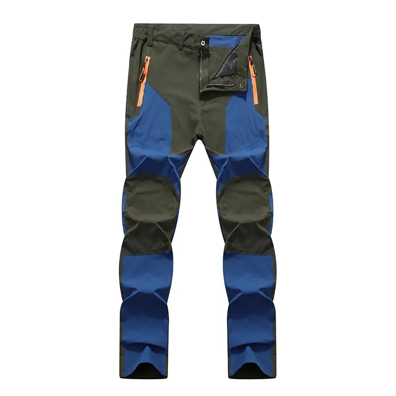 Mens Hiking Pants Trekking Camping Ski Pants Waterproof Windproof Outdoor Soft Shell Rain Trousers Thin Quick Dry Men Breathable