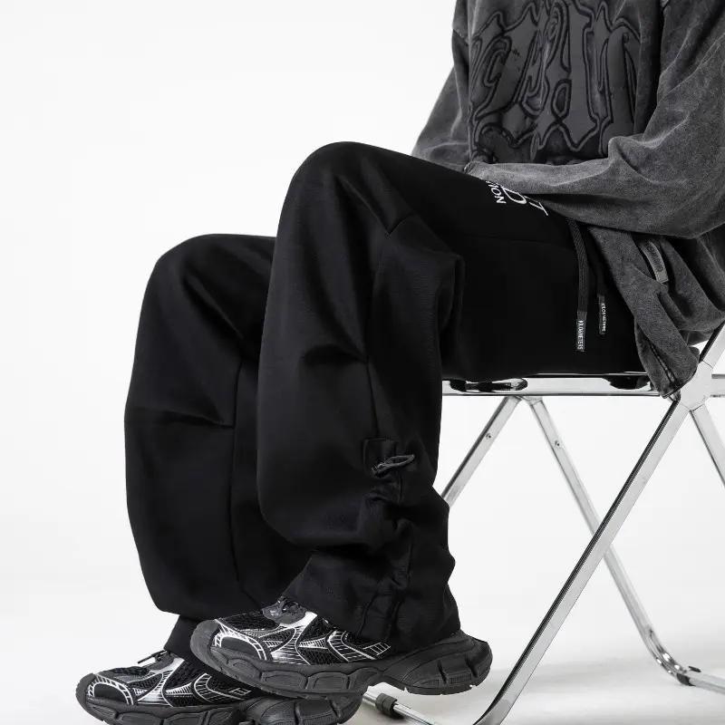 Men's Wide-legged Pants Men's Quick Dry Street Clothing Loose Oversized Korean Hip Hop Streetwear Men 2025 Spring/Summer
