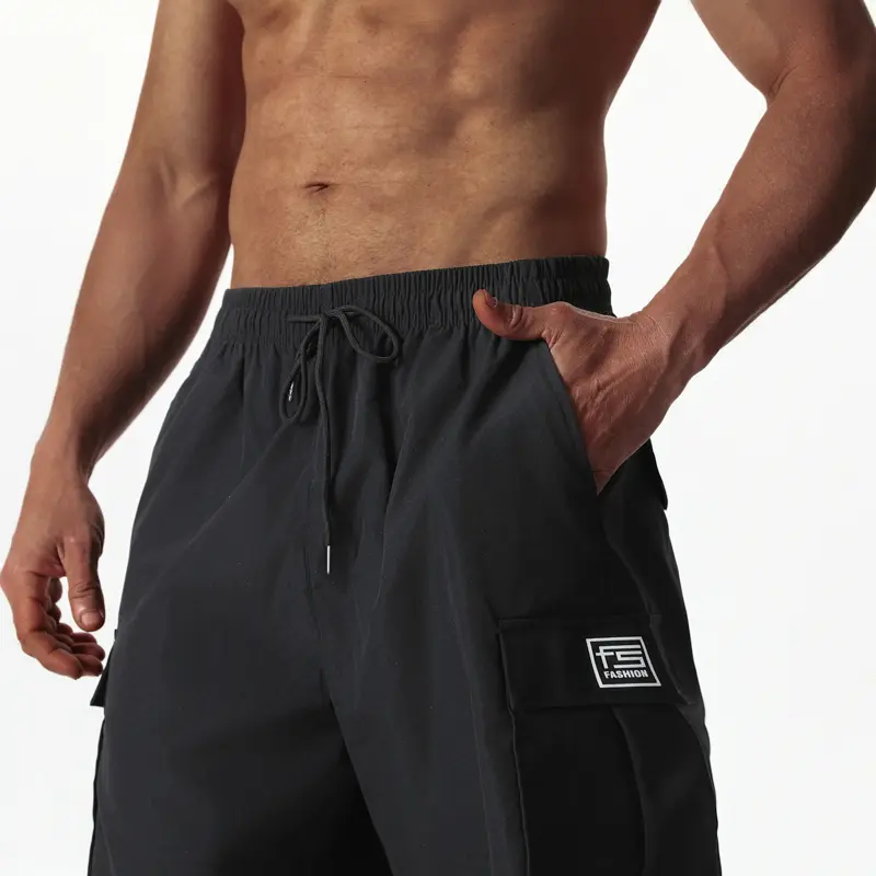 Shorts Versatile Casual Wear with Multi-Pockets & Elastic Waist for Hiking & Daily Use Cargo Shorts Men's Summer Utility