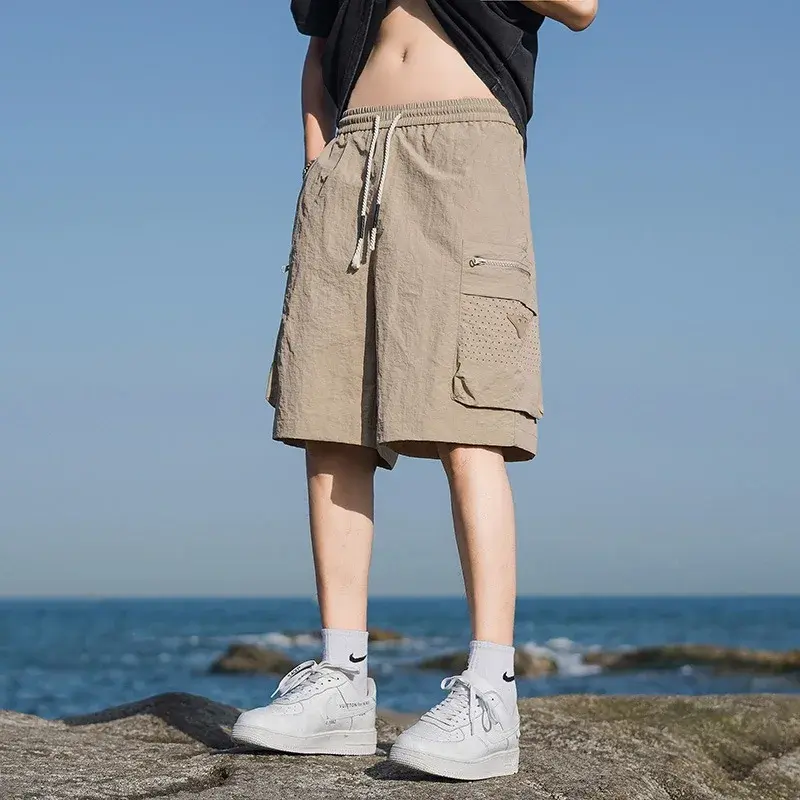 Sweatpants Men's Cargo Shorts Thin Shorts for Outings Outdoor Travel Casual Sports Shorts Large Pockets Men Shorts Mens Clothing