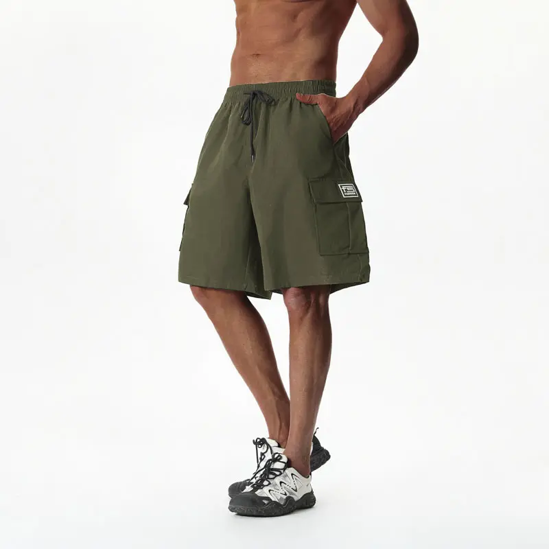 Shorts Versatile Casual Wear with Multi-Pockets & Elastic Waist for Hiking & Daily Use Cargo Shorts Men's Summer Utility