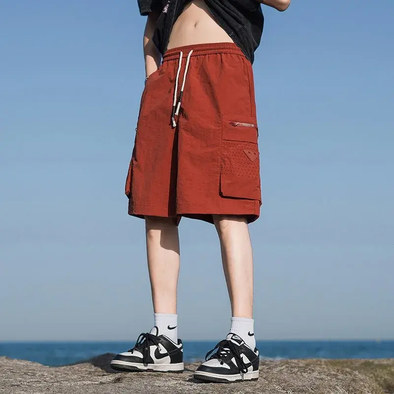 Sweatpants Men's Cargo Shorts Thin Shorts for Outings Outdoor Travel Casual Sports Shorts Large Pockets Men Shorts Mens Clothing