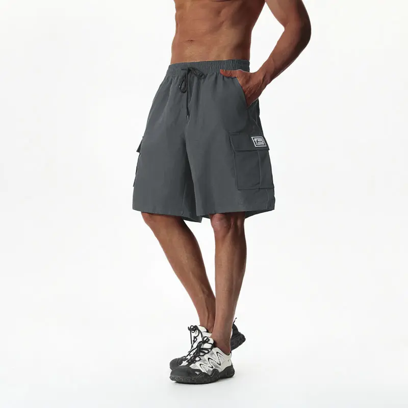 Shorts Versatile Casual Wear with Multi-Pockets & Elastic Waist for Hiking & Daily Use Cargo Shorts Men's Summer Utility