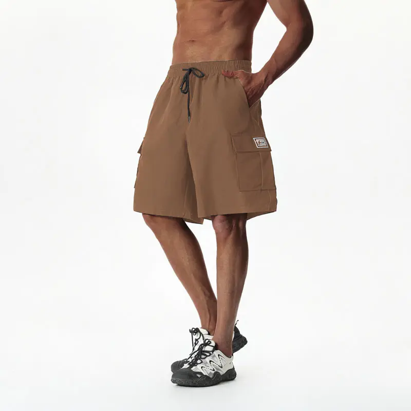 Shorts Versatile Casual Wear with Multi-Pockets & Elastic Waist for Hiking & Daily Use Cargo Shorts Men's Summer Utility