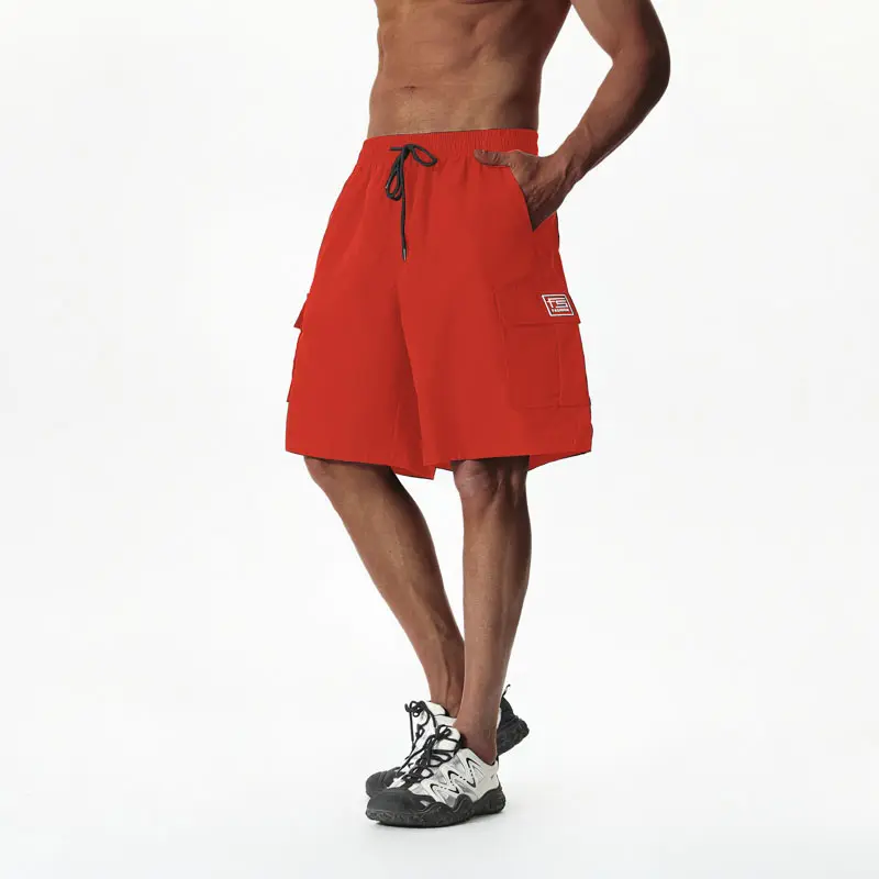 Shorts Versatile Casual Wear with Multi-Pockets & Elastic Waist for Hiking & Daily Use Cargo Shorts Men's Summer Utility