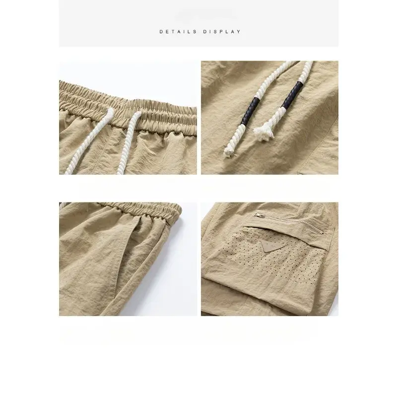 Sweatpants Men's Cargo Shorts Thin Shorts for Outings Outdoor Travel Casual Sports Shorts Large Pockets Men Shorts Mens Clothing