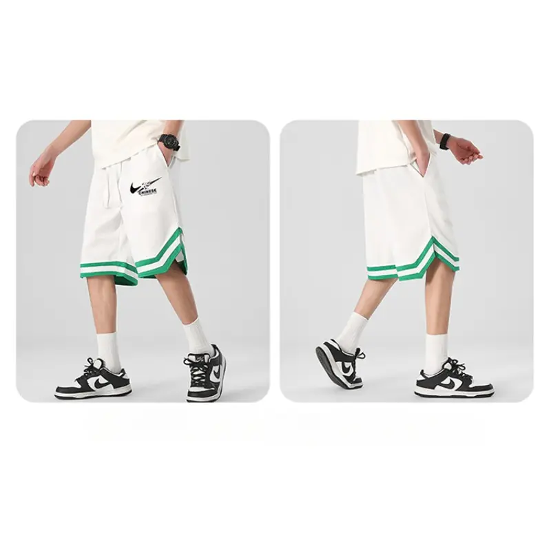 Summer New Shorts, Men's Casual Pants, Capri Pants,  Loose Outdoor Quick Drying Sports Basketball Pants, Ice Silk Fashion Brand，