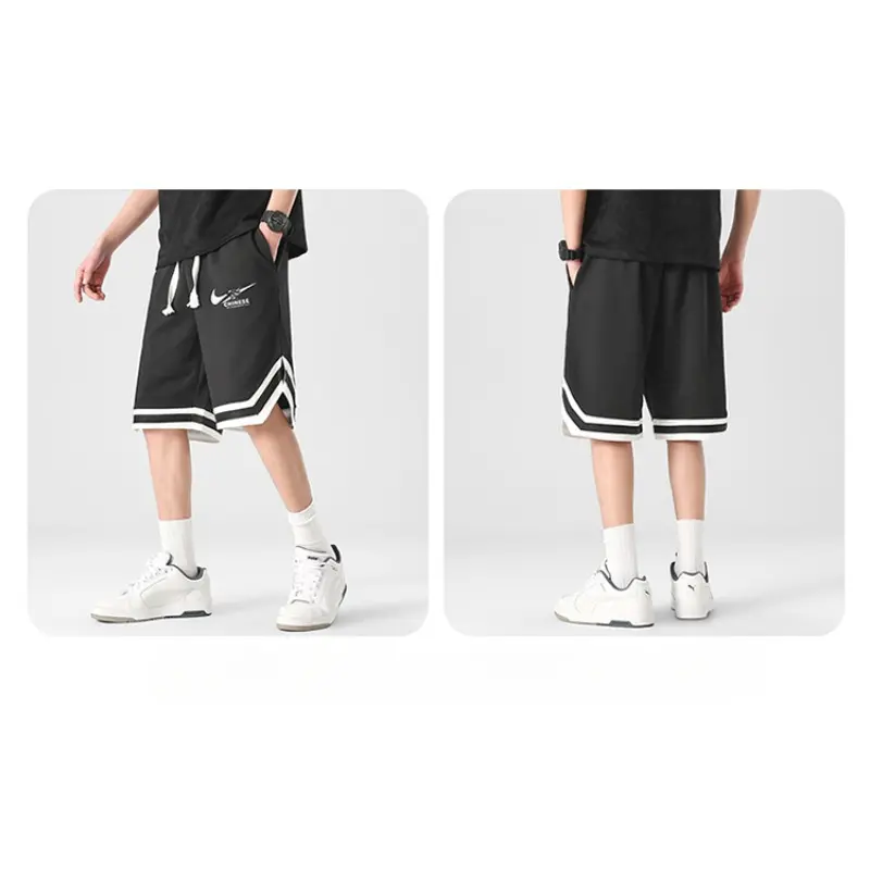 Summer New Shorts, Men's Casual Pants, Capri Pants,  Loose Outdoor Quick Drying Sports Basketball Pants, Ice Silk Fashion Brand，