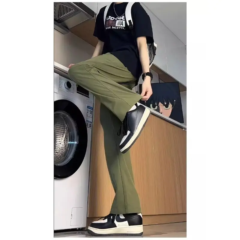 Men's Long Pants Slim Fit Straight Leg Slim Pants Youth Outdoor Work Pants 5XL-S Spring/Summer New Cargo Pants Men Mens Pants