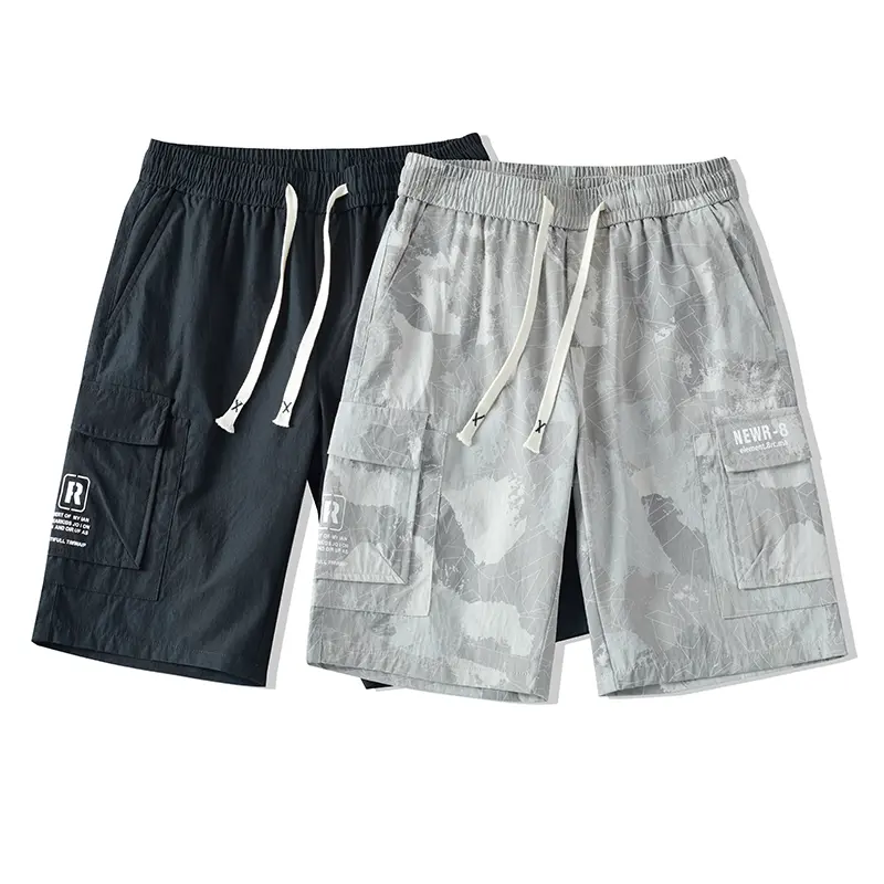 Casual Sport Short Pants Men Stretch Waist Quality Sweatshorts Summer Mens Shorts Pocket Shorts for Men 100% Polyester Fibre