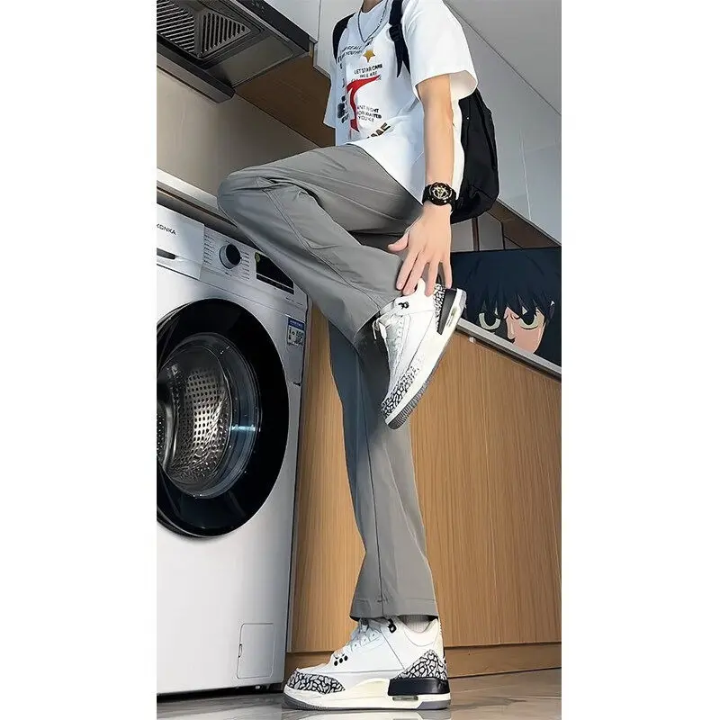 Men's Long Pants Slim Fit Straight Leg Slim Pants Youth Outdoor Work Pants 5XL-S Spring/Summer New Cargo Pants Men Mens Pants