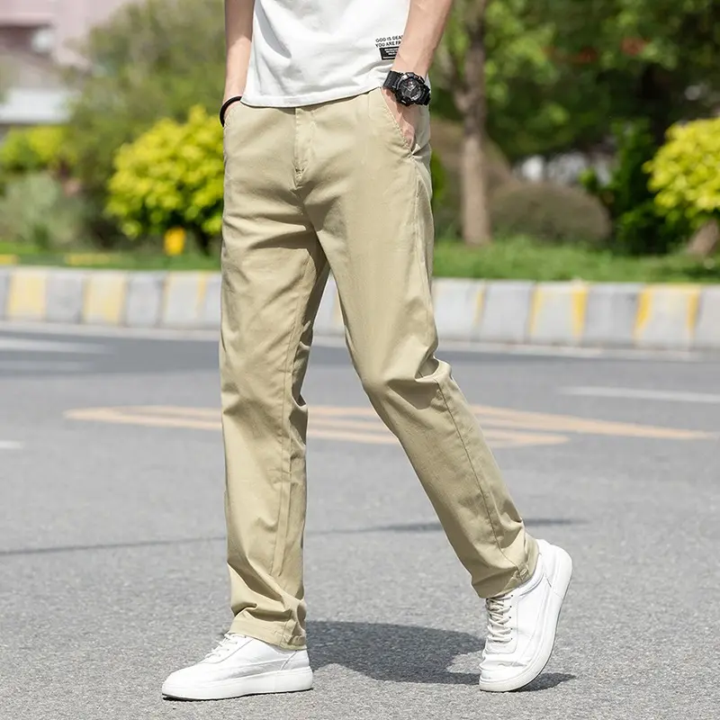 Men Pants Cotton Plus Size Loose Straight Pants Sports Casual Jogging Training Overalls Korean Style Streetwear Mens Baggy Hosen