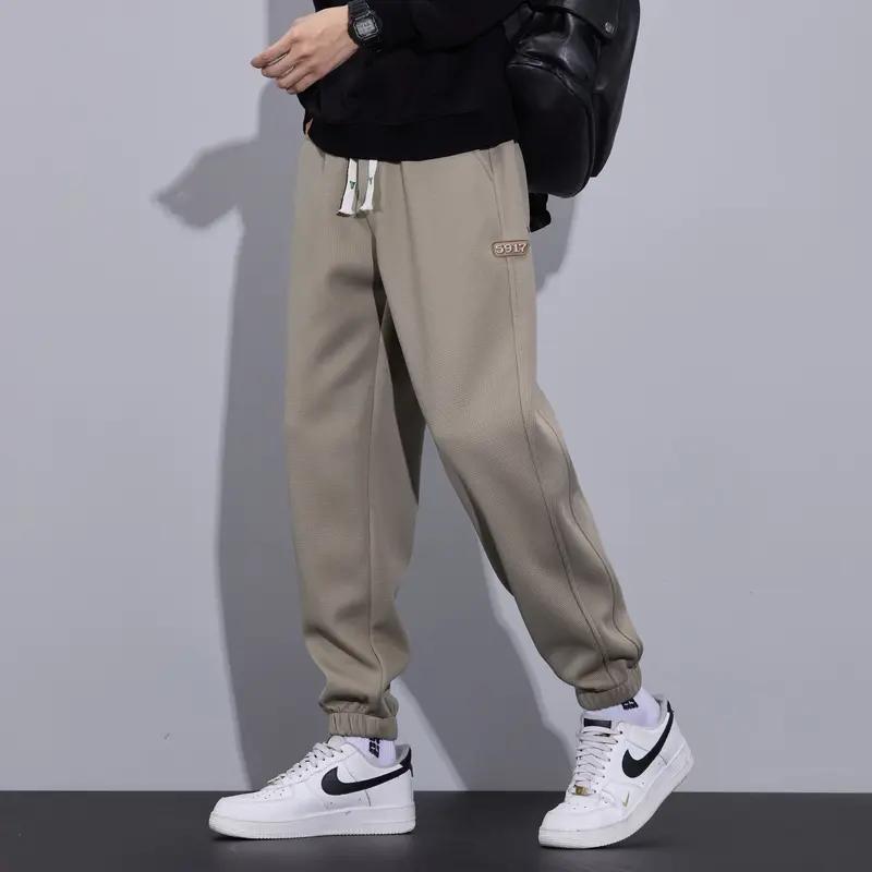 Men's Outdoor Pants Comfortable Breathable Wear High-Quality Knit 3D Waist Sports Casual Pants 2025 Loose-Fit Men Clothing