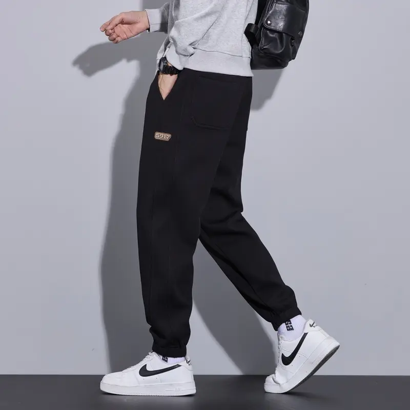 Men's Outdoor Pants Comfortable Breathable Wear High-Quality Knit 3D Waist Sports Casual Pants 2025 Loose-Fit Men Clothing
