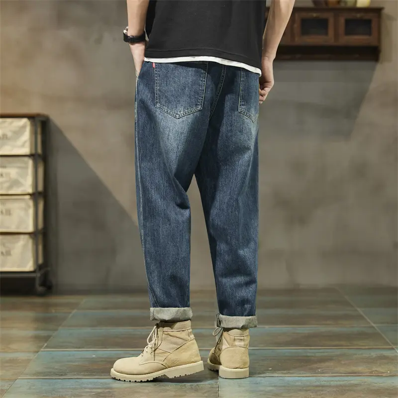 Men's Jeans High Quality Comfortable Versatile Loose Straight Trendy Brand Men's Harem Long Pants New Autumn and Winter