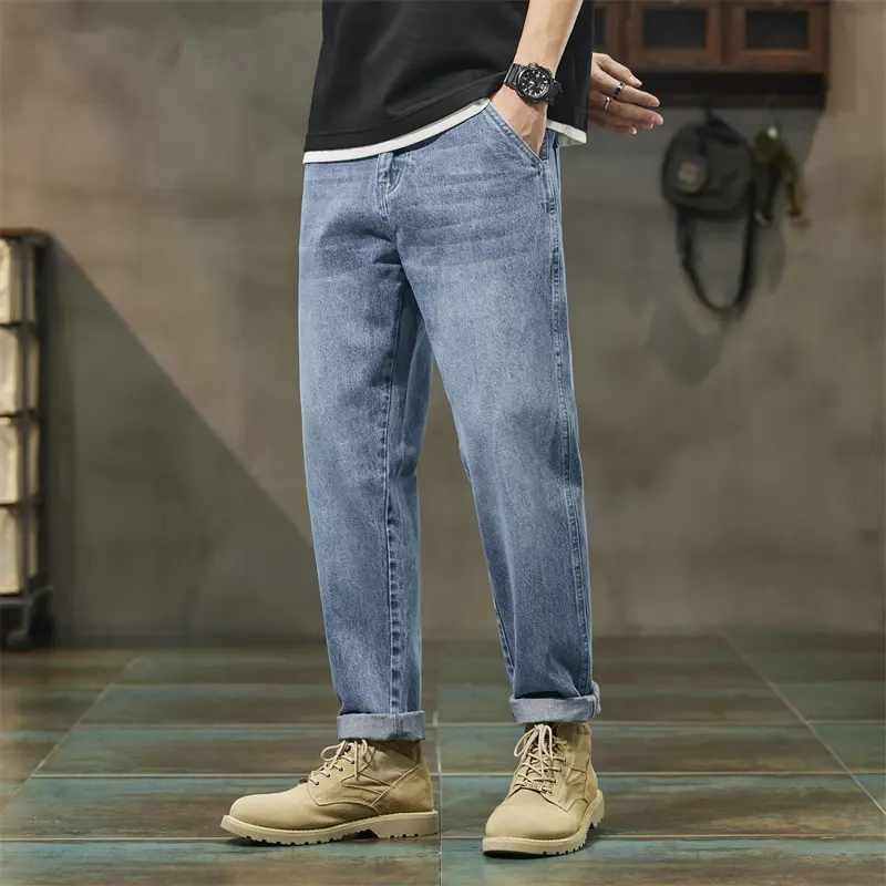 Men's Jeans High Quality Comfortable Versatile Loose Straight Trendy Brand Men's Harem Long Pants New Autumn and Winter