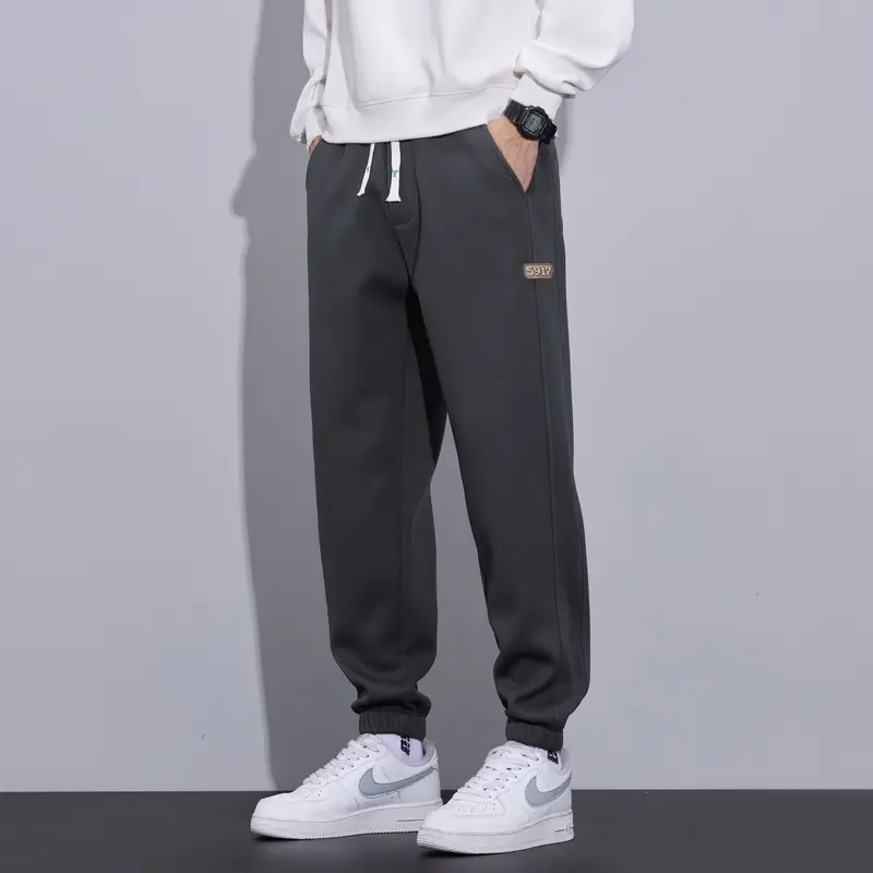 Men's Outdoor Pants Comfortable Breathable Wear High-Quality Knit 3D Waist Sports Casual Pants 2025 Loose-Fit Men Clothing