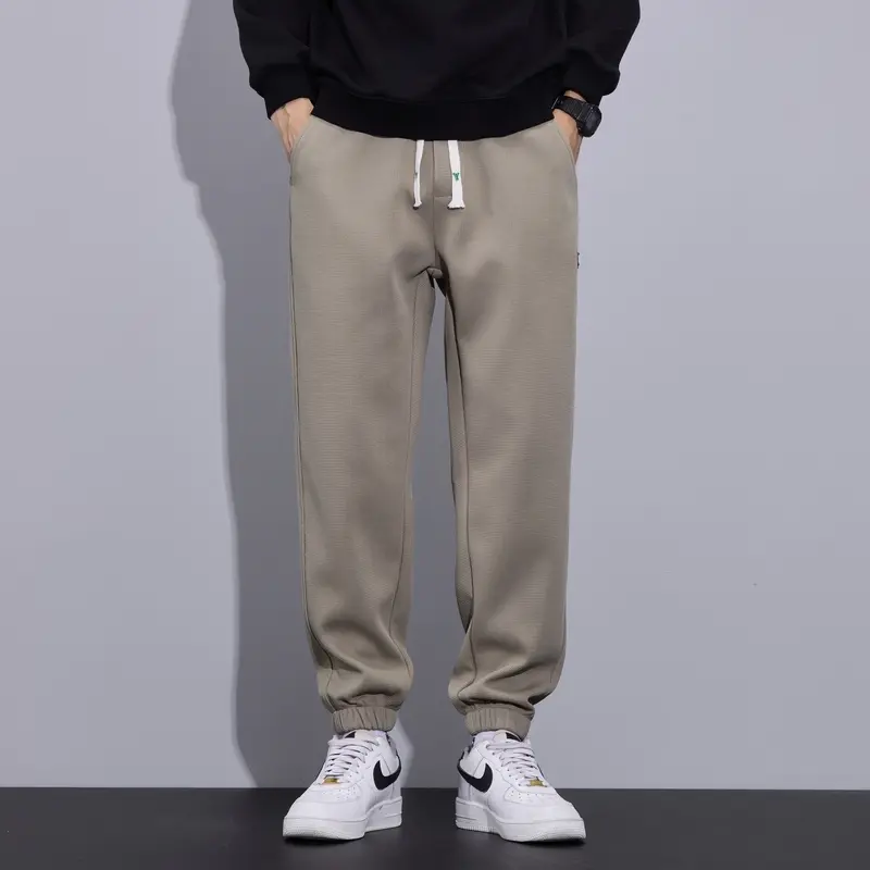 Men's Outdoor Pants Comfortable Breathable Wear High-Quality Knit 3D Waist Sports Casual Pants 2025 Loose-Fit Men Clothing