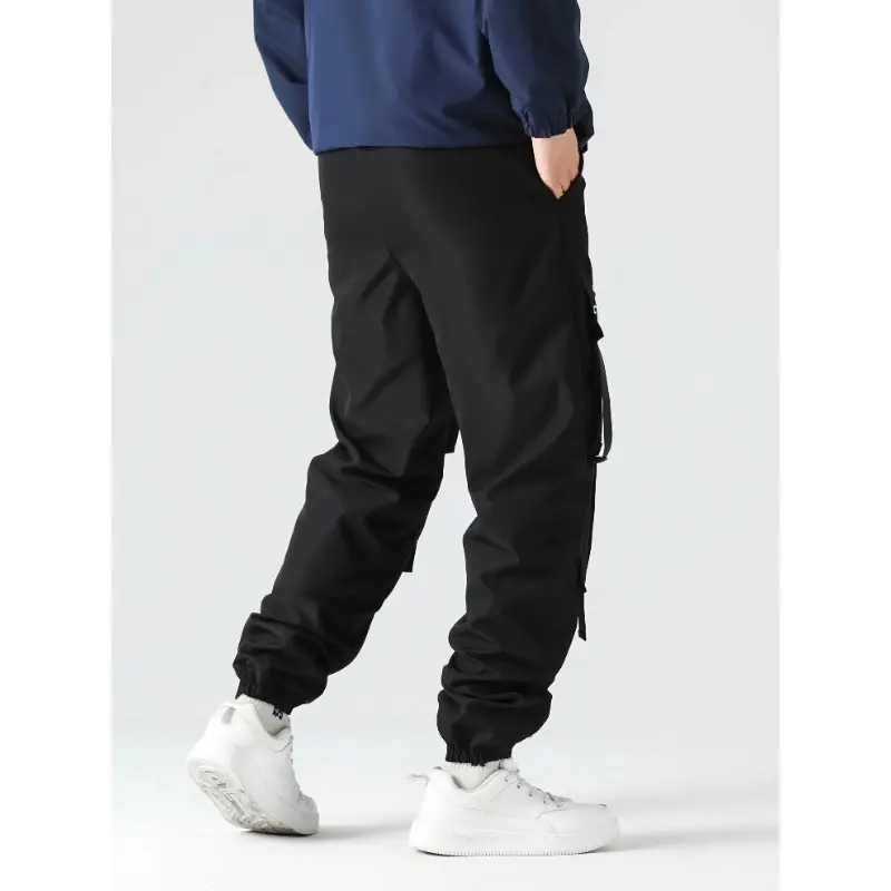 Male Casual Trousers Outdoor Training Hiking Pants Cargo Pants Mens Multi Pockets Work Pants Men New Pure Cotton Stretch