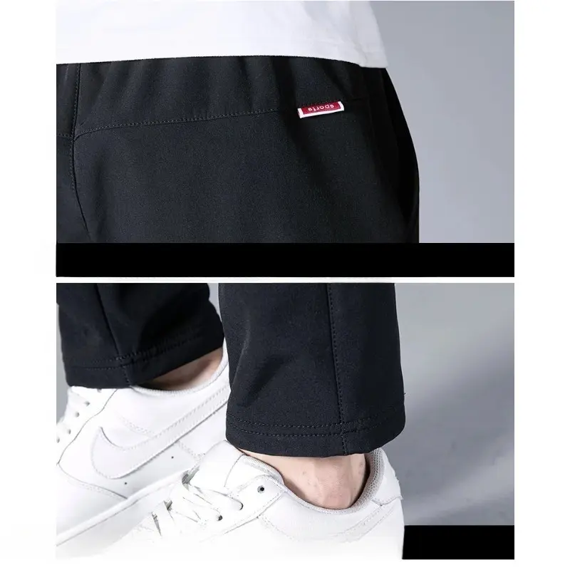 Men's Casual Pants Breathable Quick Dry Jogger Sweatpants Straight Elastic Waist Korean Classic Sport Trousers Plus Size 4XL 5XL