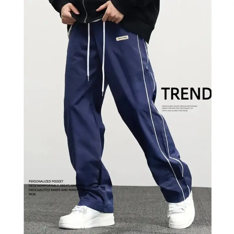 Men's Loose Cargo Pants with Side Pockets Long Pants Trousers for Street Everyday Jogger Out Casual Cotton Cargo Pants for Men