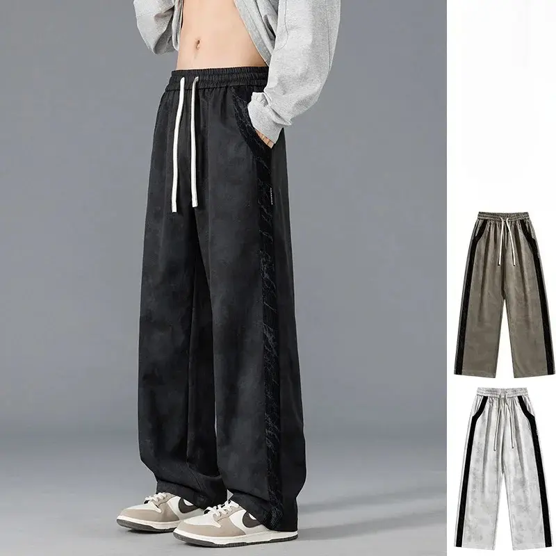 Pants Men Stripe Jogger Printed Trousers Oversize 8XL-M Plus Size Sweatpants Casual Running Loose Unisex Streetwear Sports