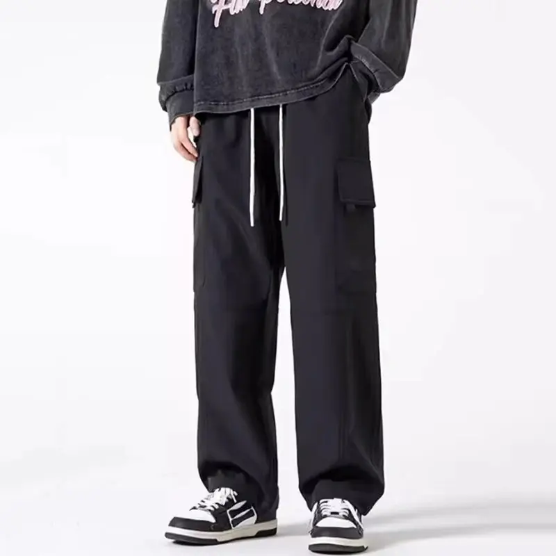 Summer Thin Style Trousers Retro Straight Leg Casual High Street Pants Men Fashion Loose Mountain Overalls Men's Vintage Classic