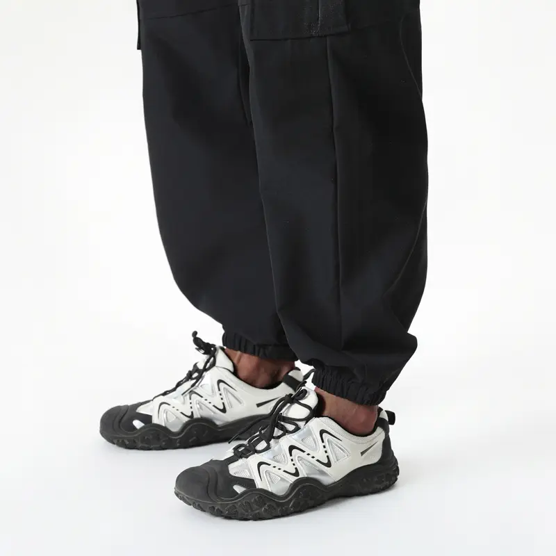 Men's Casual Pants Solid Color Drawstring Waist Straight Leg Casual Work Pants with Pockets Cargo Pants Men Joggers Men New