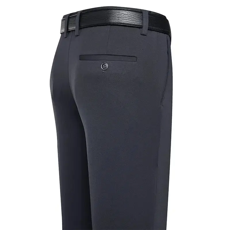 Men Casual Pants 2025 Men's Trousers Thin Business Classic Solid Color Elastic Comfortable Loose Straight Brand Men's Wear